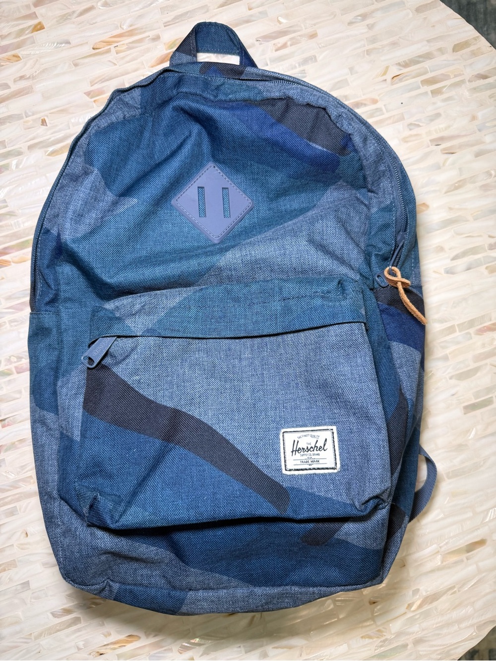 Herschel Supply Company Blue Patterned Canvas Backpack
